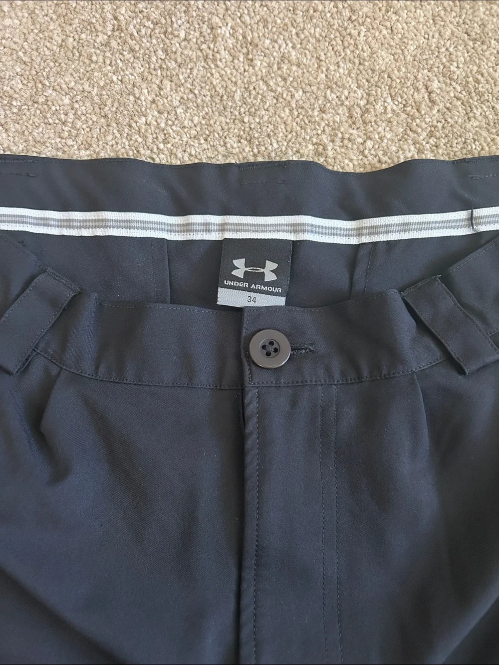Men's Black Performance Under Armour Golf Shorts